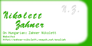 nikolett zahner business card